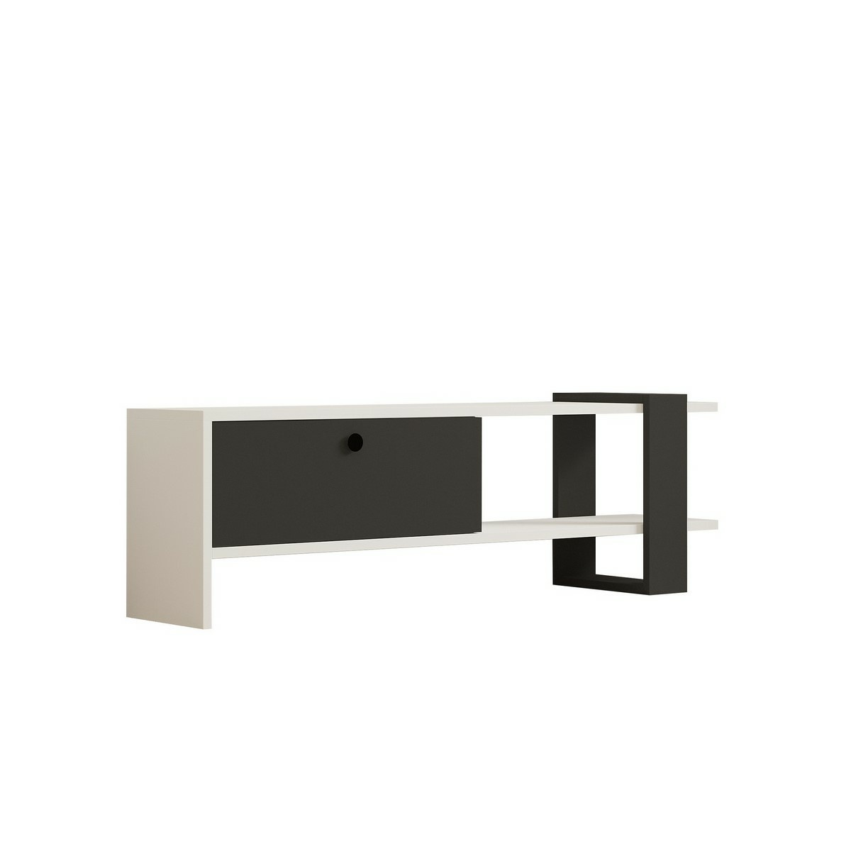 Televízny stolík Funda Anthracite and White