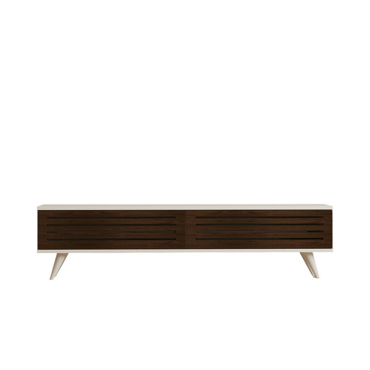 Televízny stolík Hill Walnut and White – Obrázok 4