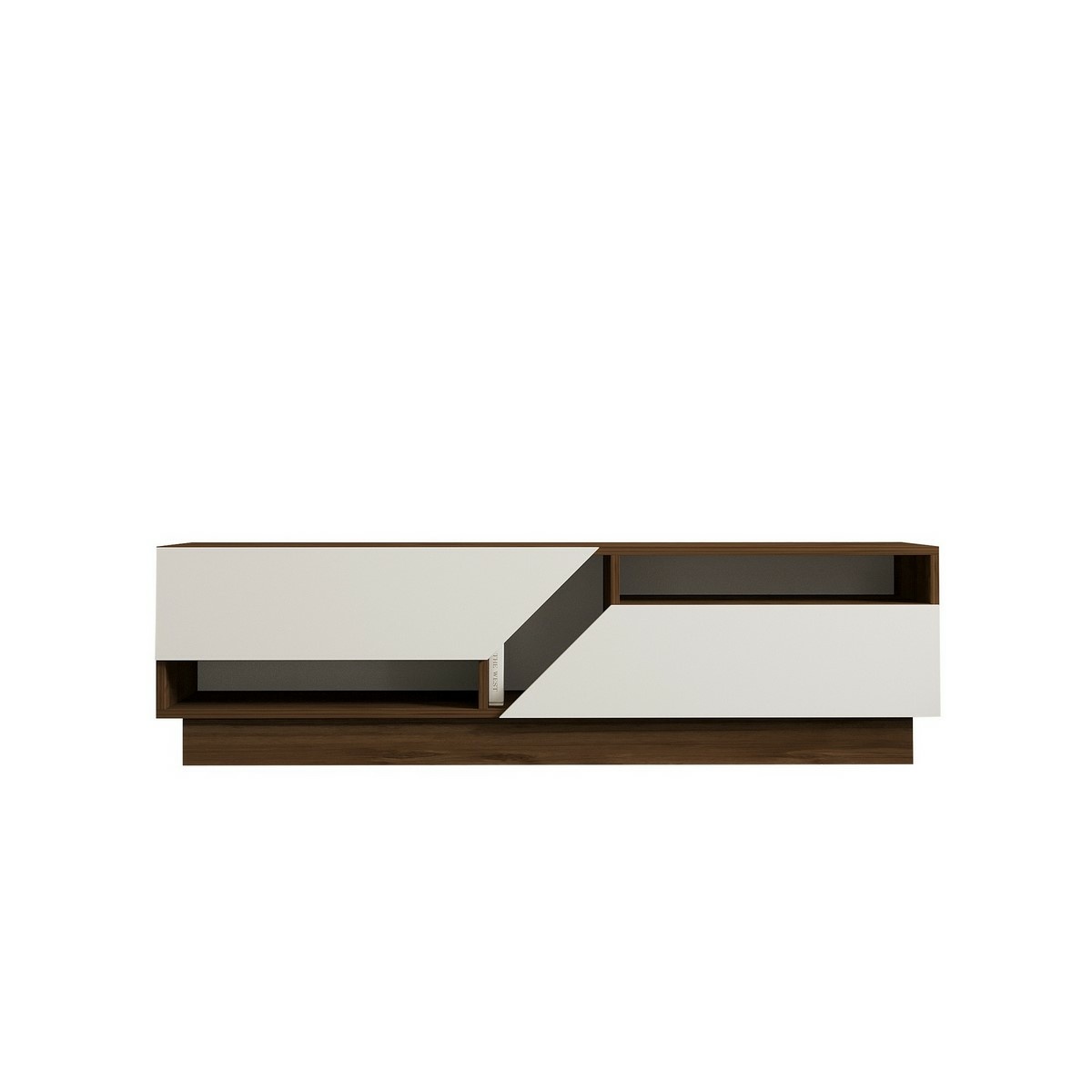 Televízny stolík Koza Walnut and White – Obrázok 4