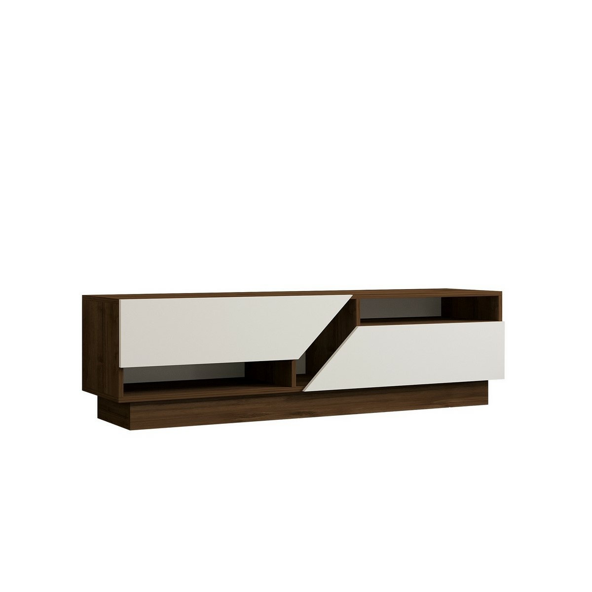 Televízny stolík Koza Walnut and White