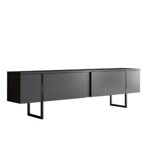 Televízny stolík Luxe Anthracite and Black