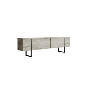 Televízny stolík Luxe Travertine and Black