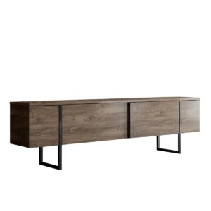 Televízny stolík Luxe Walnut and Black