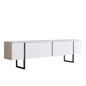 Televízny stolík Luxe White and Black