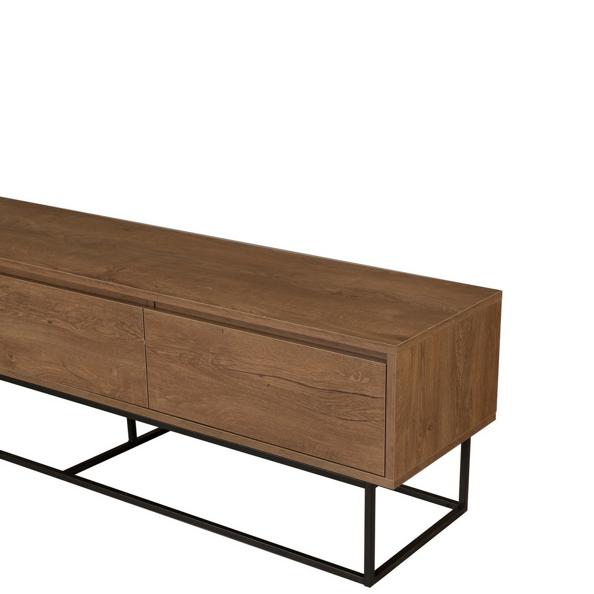 Televízny stolík Milo Walnut and Black II, L – Obrázok 3