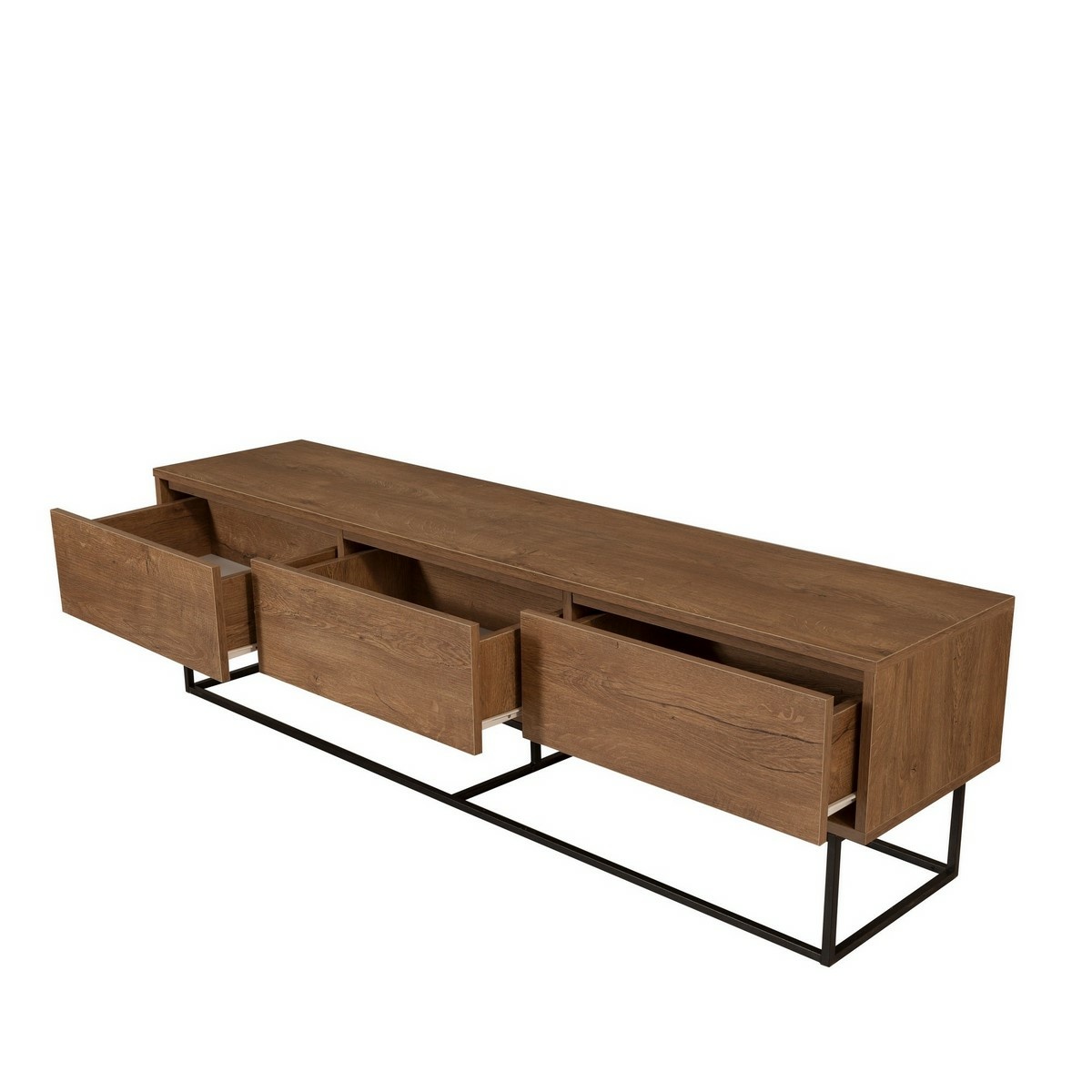 Televízny stolík Milo Walnut and Black II, L – Obrázok 4
