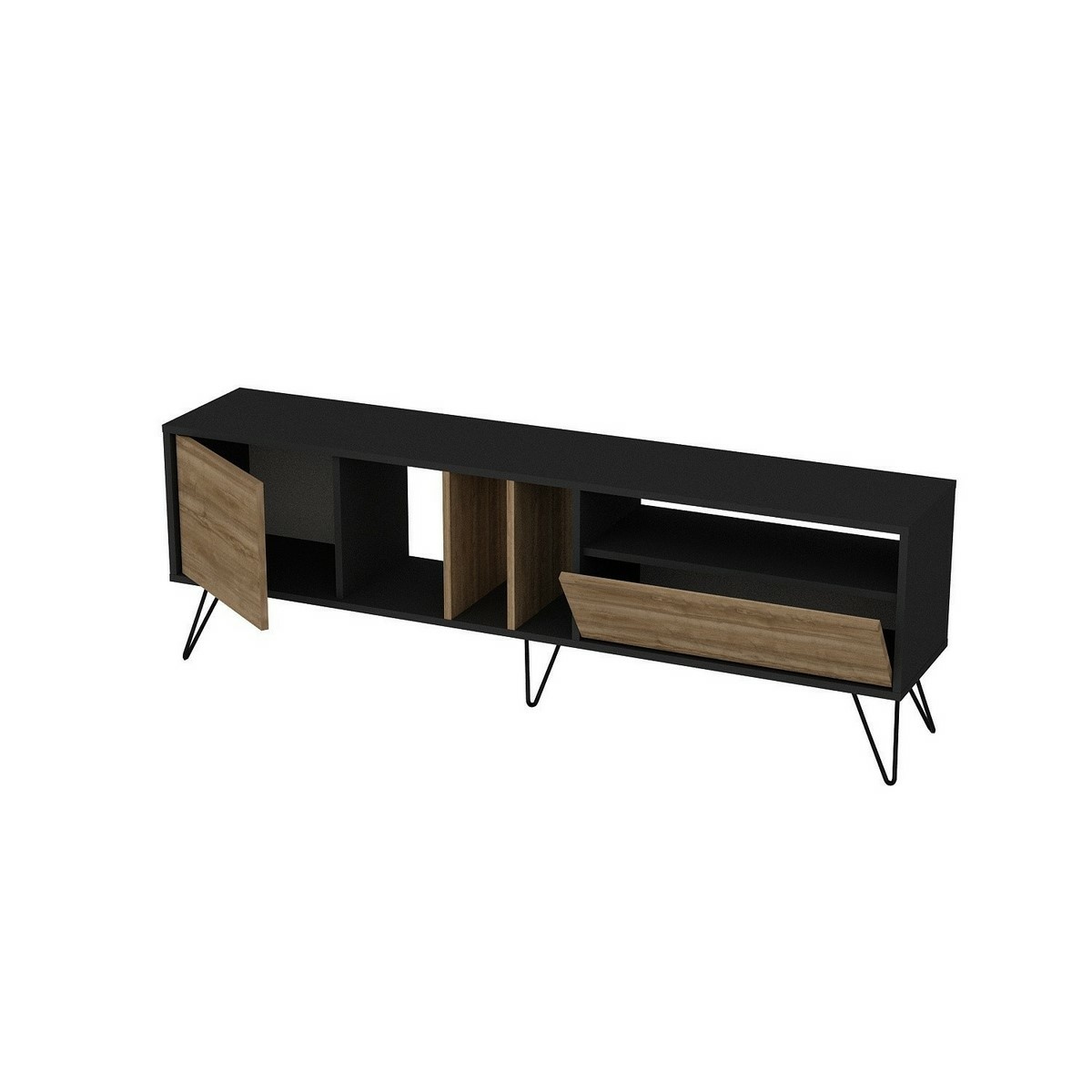Televízny stolík Mistico Walnut and Black – Obrázok 3
