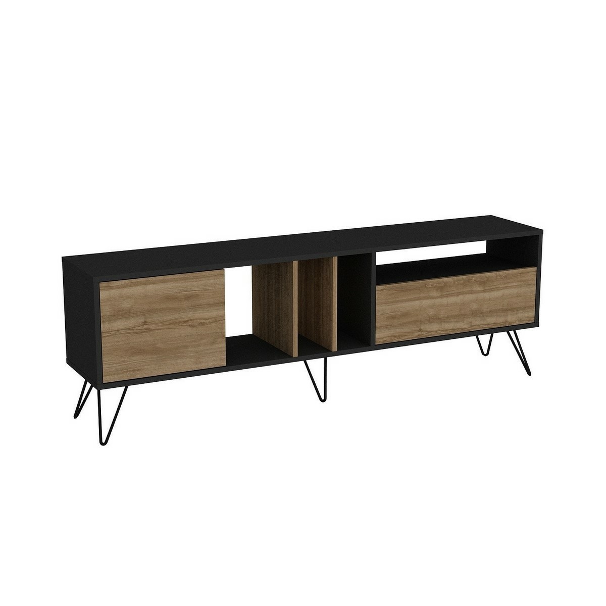 Televízny stolík Mistico Walnut and Black