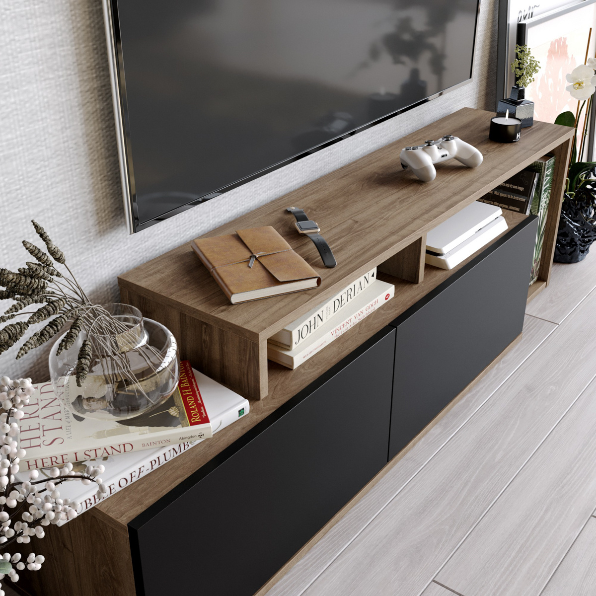 Televízny stolík Nexera Walnut – Obrázok 3