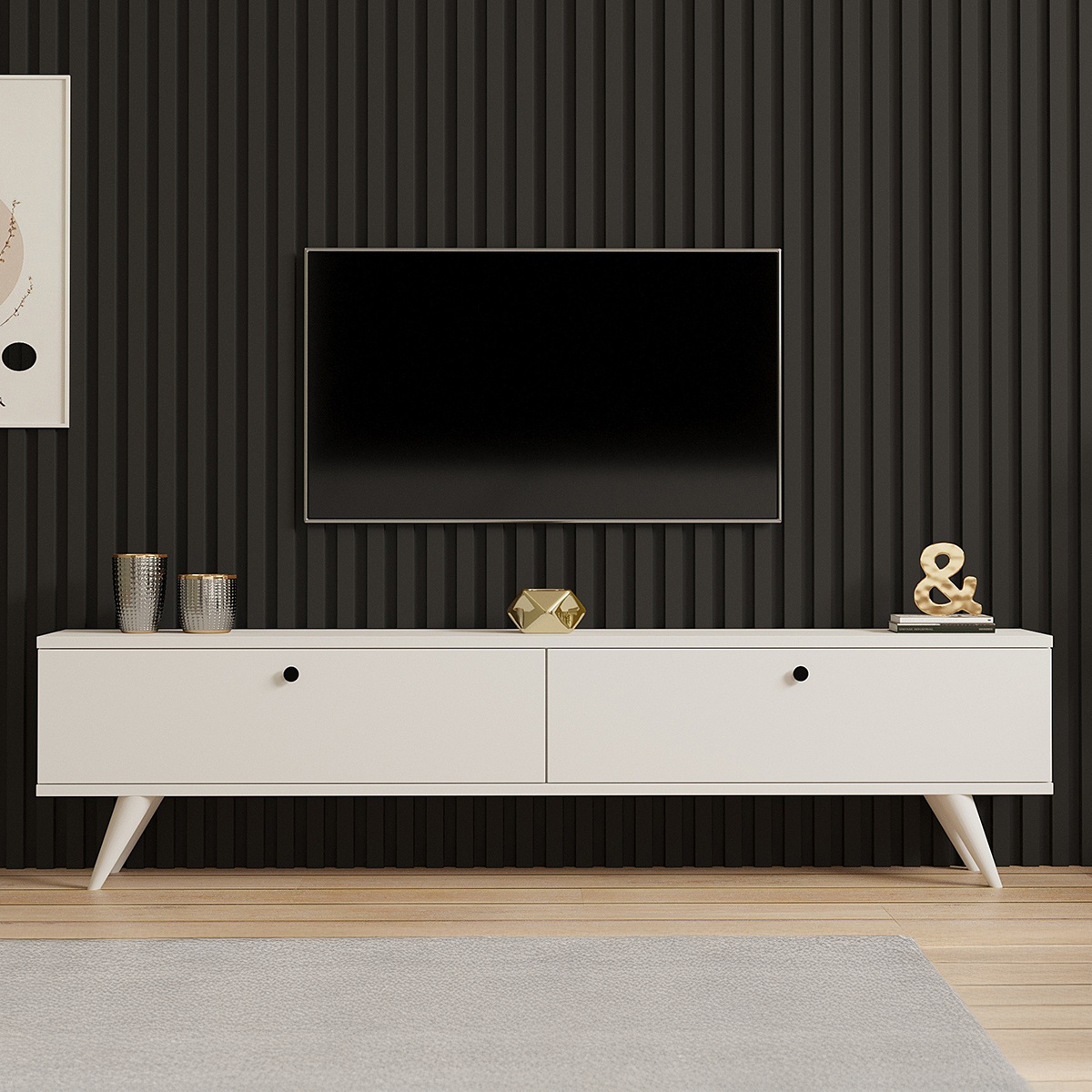 Televízny stolík Paris White – Obrázok 2