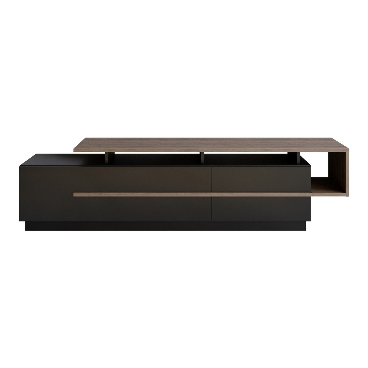 Televízny stolík Pia Black and Walnut