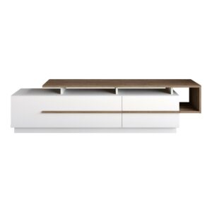 Televízny stolík Pia White and Walnut