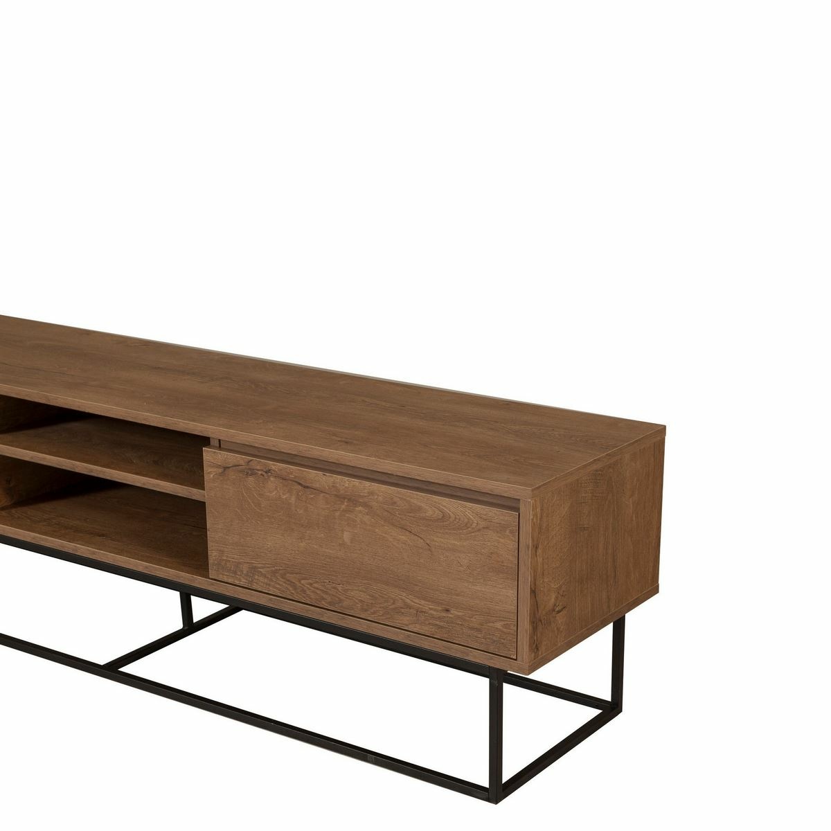 Televízny stolík Rodez Walnut and Black II, L – Obrázok 3