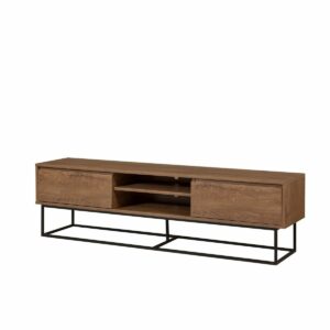 Televízny stolík Rodez Walnut and Black II, L