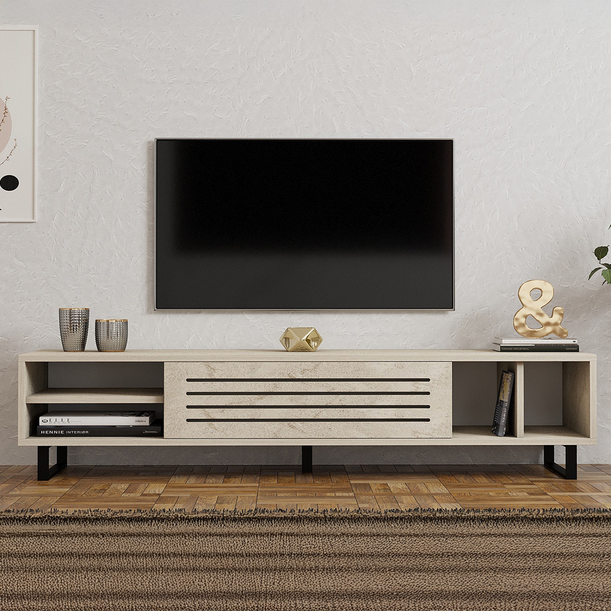 Televízny stolík Safir Travertine – Obrázok 2