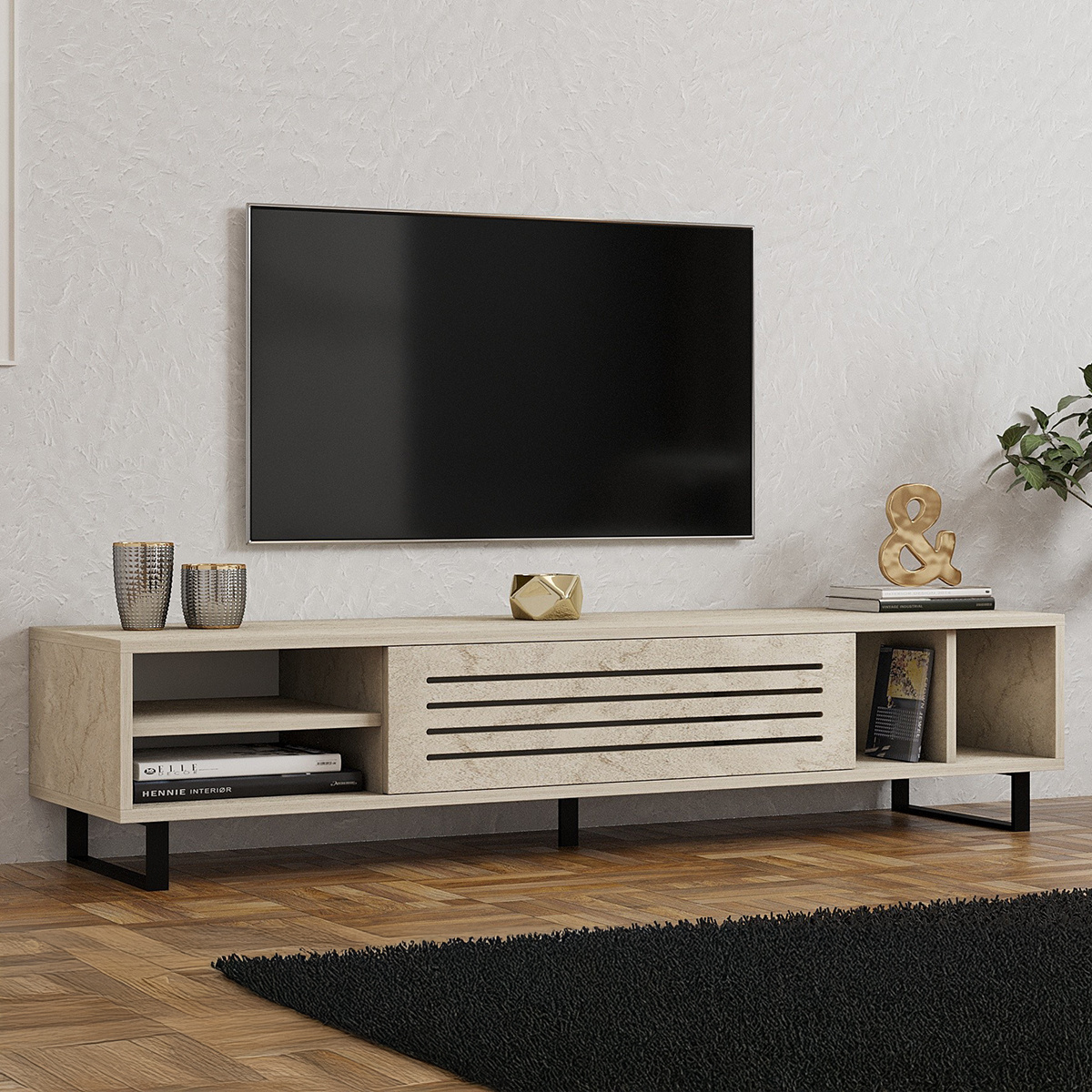 Televízny stolík Safir Travertine – Obrázok 3