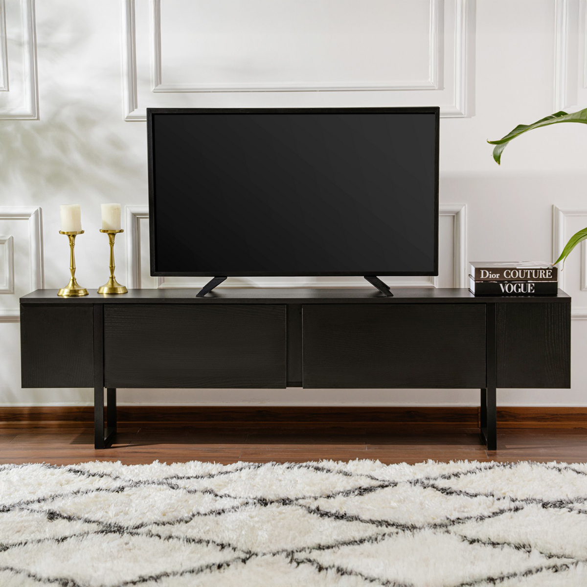 Televízny stolík Serenity Wood Black – Obrázok 7