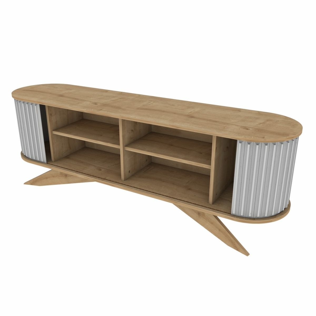Televízny stolík Stor Sapphire Oak and White – Obrázok 6