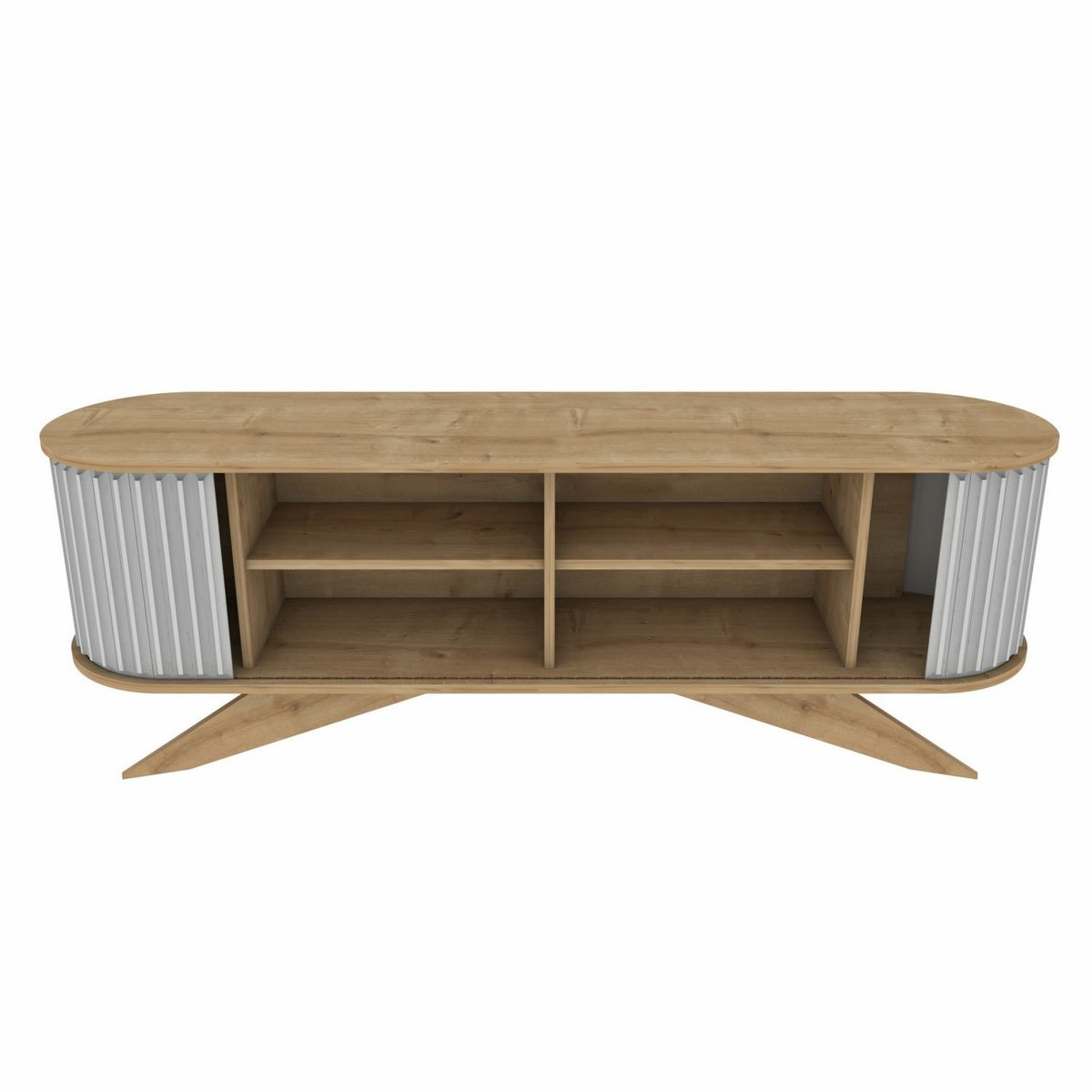 Televízny stolík Stor Sapphire Oak and White – Obrázok 7