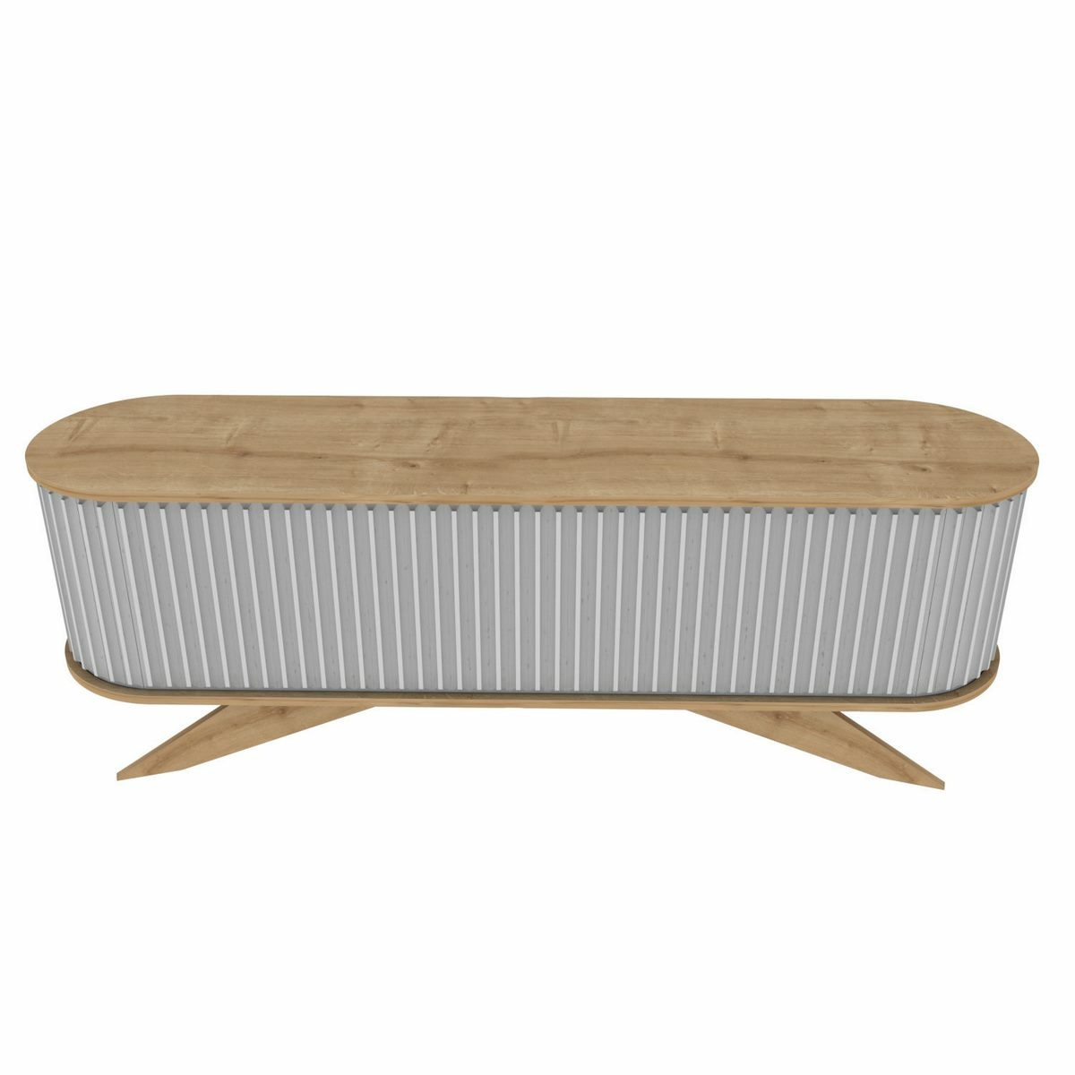 Televízny stolík Stor Sapphire Oak and White – Obrázok 8