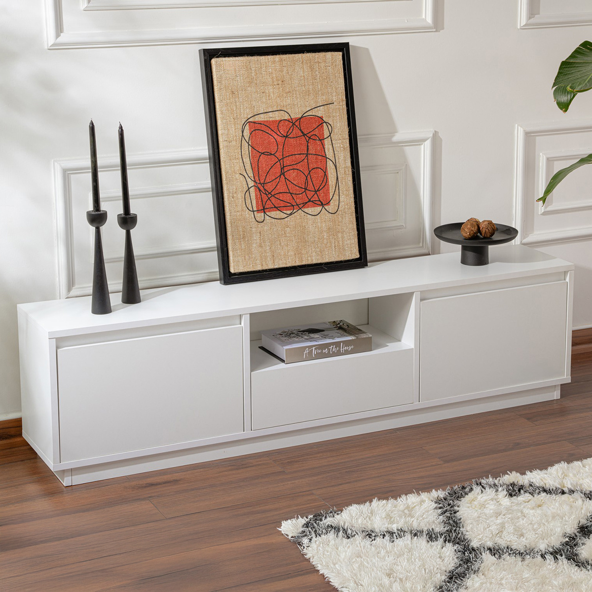 Televízny stolík Vanguard Natural White – Obrázok 5