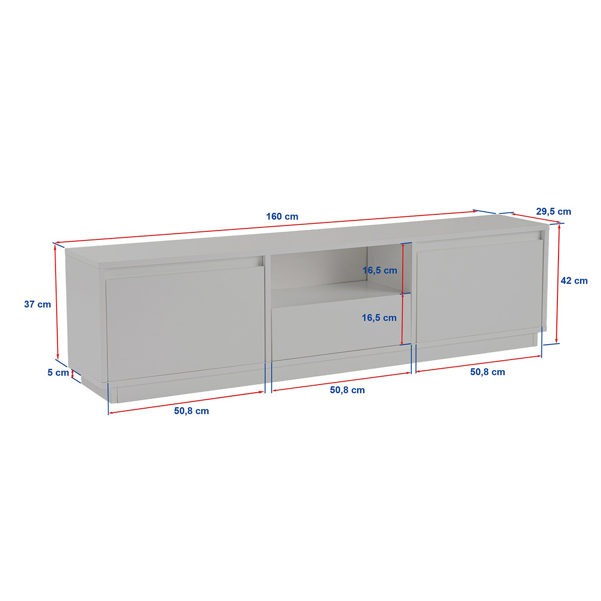 Televízny stolík Vanguard Natural White – Obrázok 10