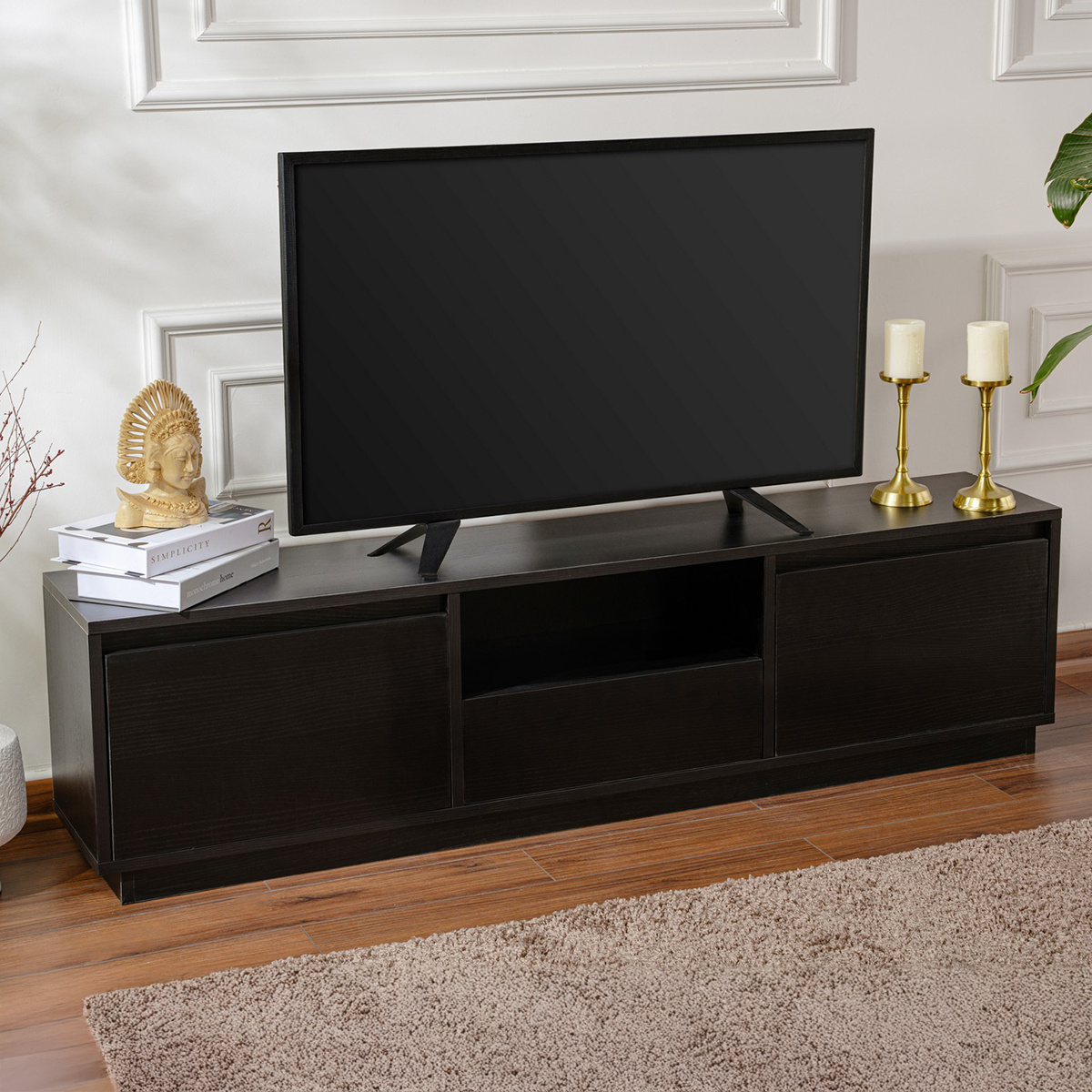 Televízny stolík Vanguard Wood Black – Obrázok 6