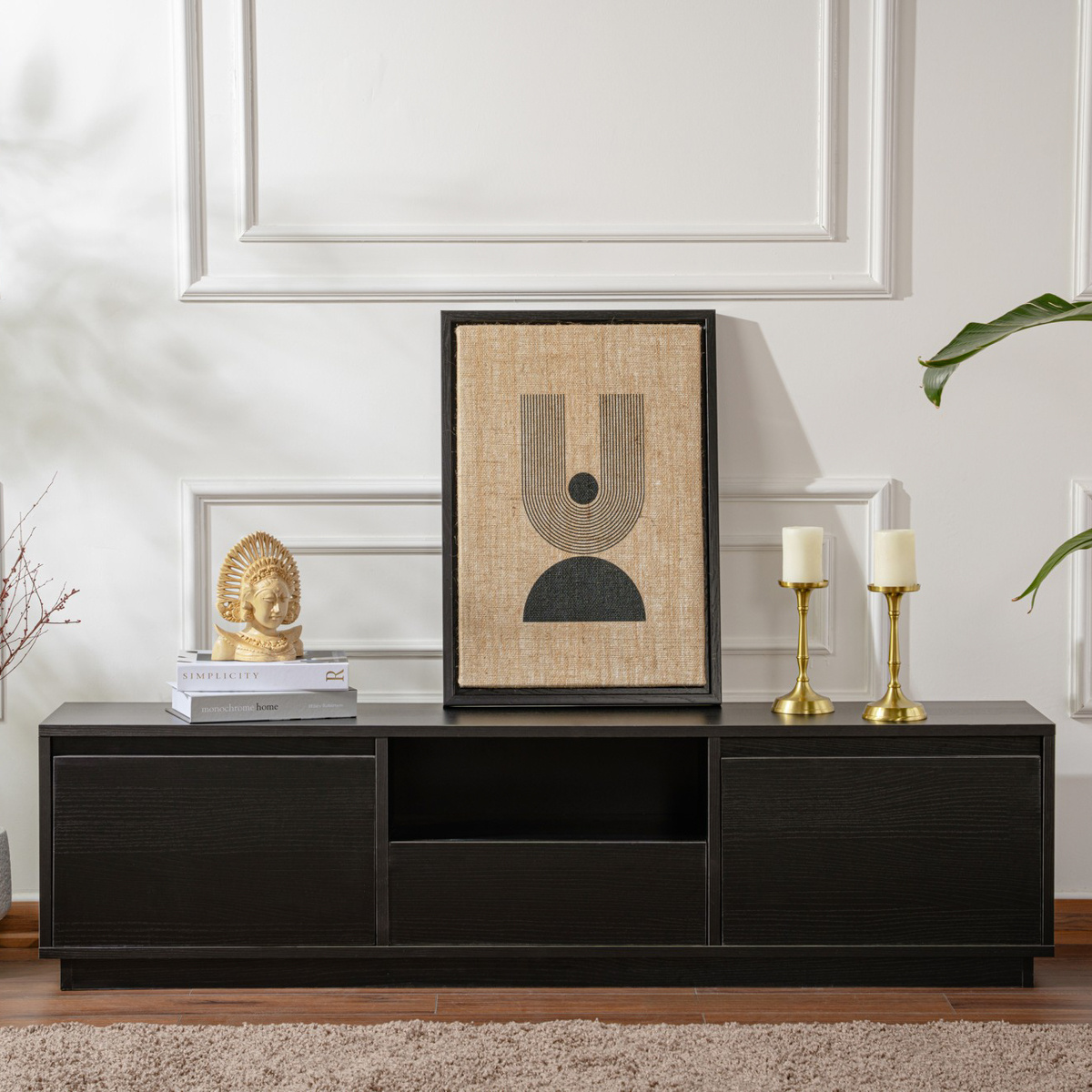 Televízny stolík Vanguard Wood Black – Obrázok 7
