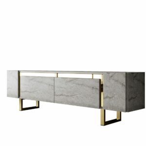 Televízny stolík Yildiz Travertine and Gold