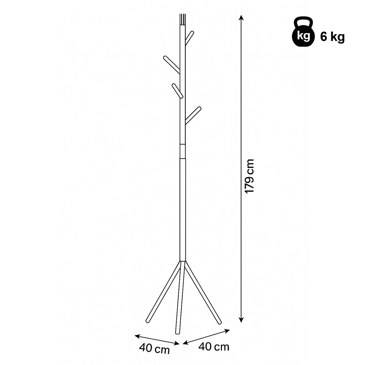 Vešiak 80001-01 BK, čierna – Obrázok 4