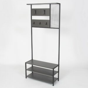 Vešiak s botníkom Nomad Anthracite and Black