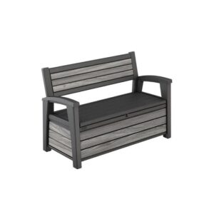 Záhradná lavička Keter Deco 227 l, sivá