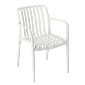 Záhradná stolička 45,5 x 57 x 45/81 cm, biela
