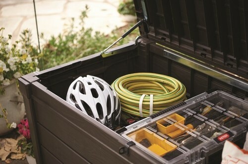 Záhradný úložný box Keter BRIGHTWOOD 454 l, hnedý – Obrázok 5