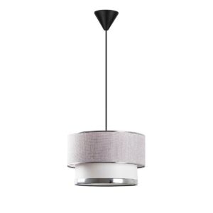Závesný luster Cake – Light Grey, Silver