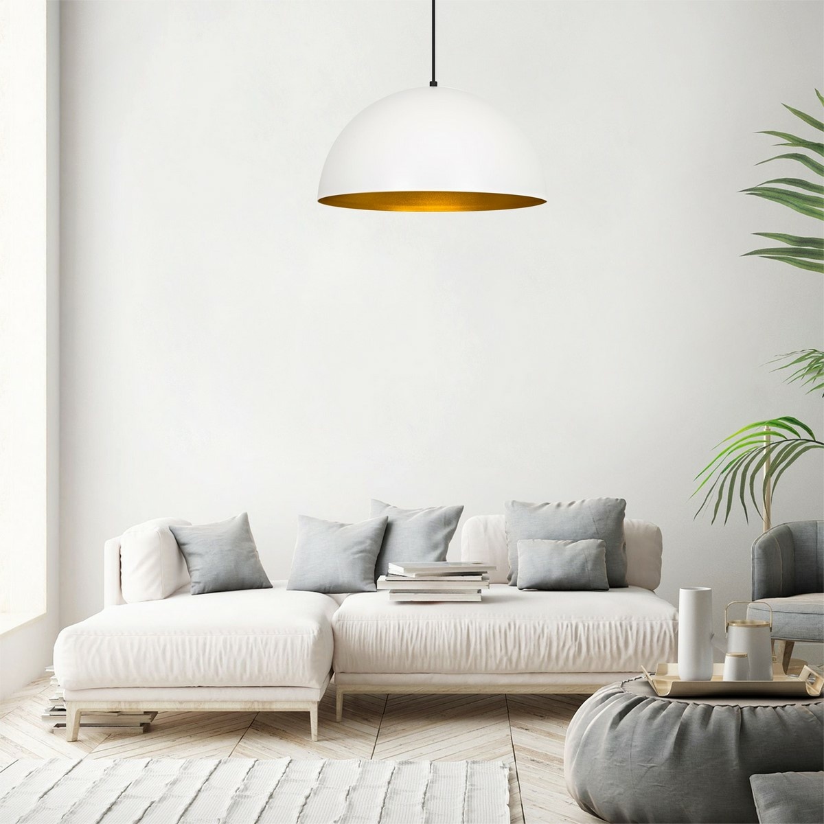 Závesný luster Mini Sivani - MR - 719, biela-zlatá – Obrázok 2