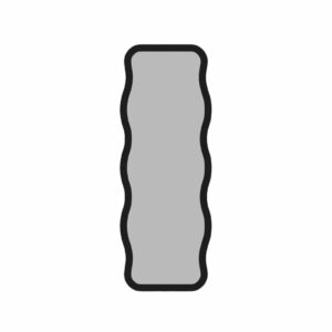 Zrkadlo Aror Black 50 x 160 cm