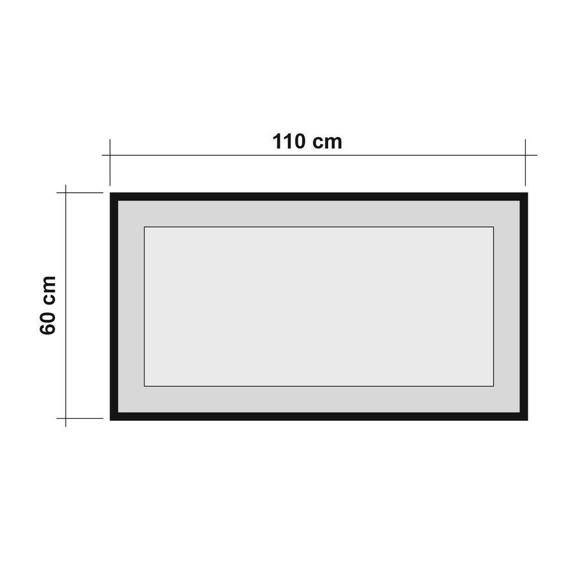 Zrkadlo Idea Black and Atlantic Pine, 110 cm, M – Obrázok 2