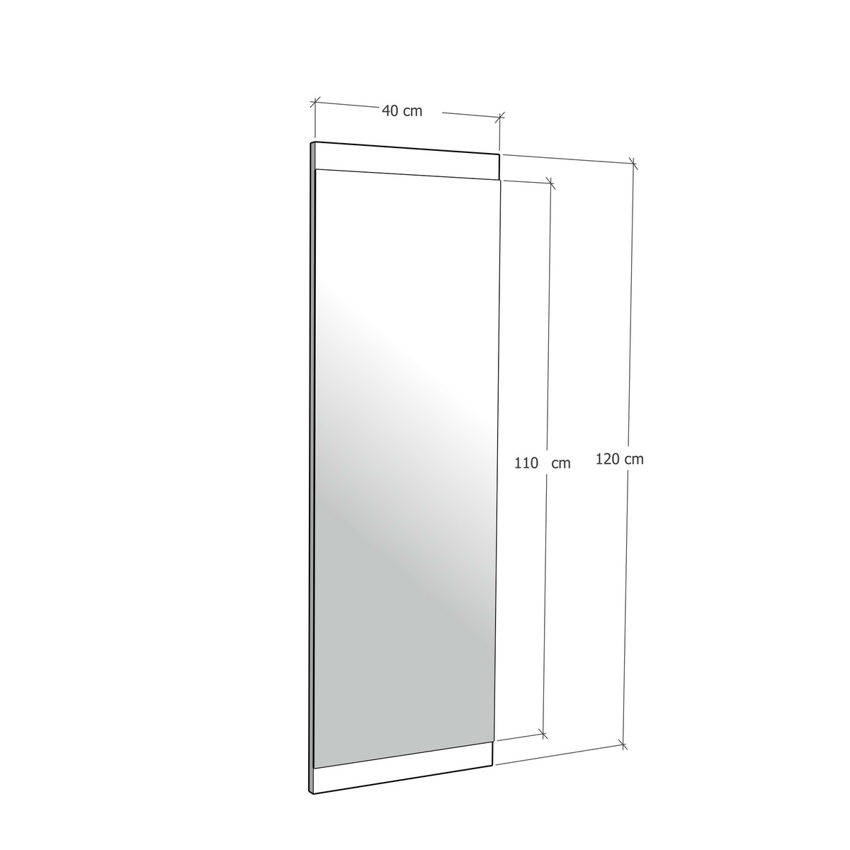 Zrkadlo Siyah 40 x 120 cm – Obrázok 6