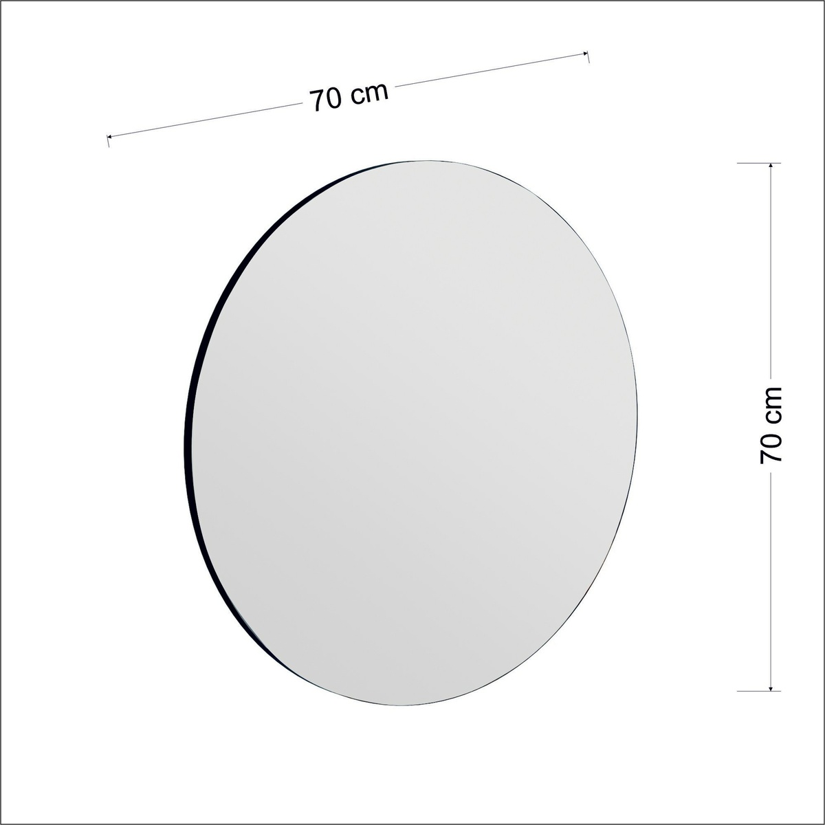 Zrkadlo Zeos Black 70 cm – Obrázok 3