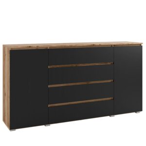 Komoda Cosmo C06 Dub Delano Tmavá / Čierna
