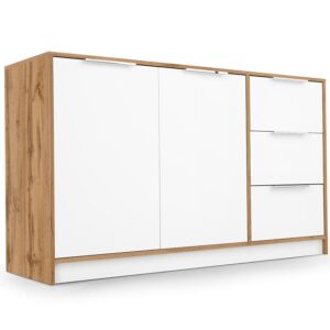 Komoda Duarte 2d3s Biela / Dub Wotan