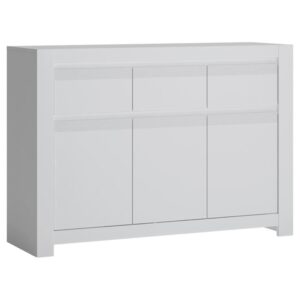Komoda Novi NVIK04 3D3S biela alpin/pvc biela supermat