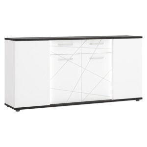 Komoda Venezia VENK02 4D2S biela alpská/dub vicenza čierna/mdf biela L