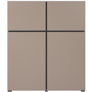 Komoda Wysoka Cross 4d Congo/Čierna