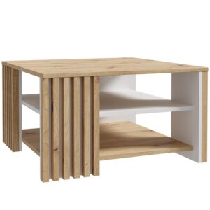 Konferenčný stolík 80×80 Zaandam dub artisan/biely