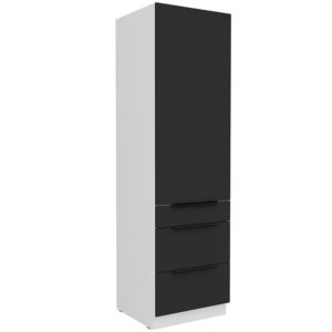 Kuchynská skrinka Aria-Bl/Wh Anti Fingerprint 60dks-210 1f 3s