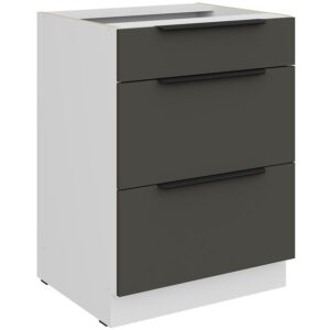 Kuchynská skrinka Aria-Gr/Wh Anti Fingerprint 60d 3s Bb