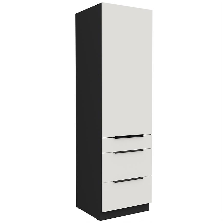 Kuchynská skrinka Aria-Wh/Bl Anti Fingerprint 60dks-210 1f 3s