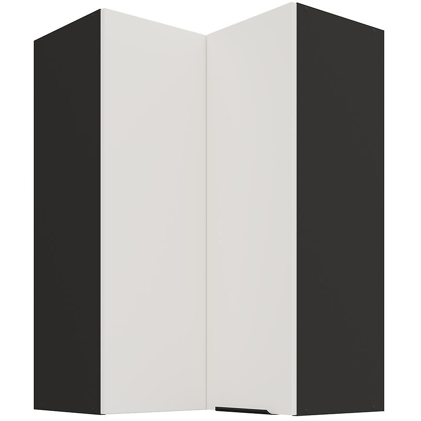 Kuchynská skrinka Aria-WH/BL anti fingerprint 60X60 GN-90 2F (90°)
